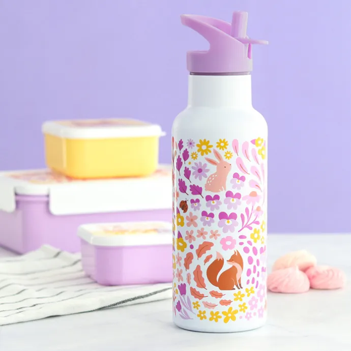 A Little Lovely Company Alex Water Bottle XL flower garden