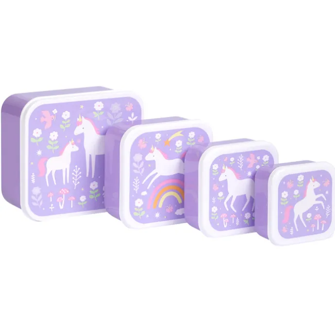 A Little Lovely Company Charlie Lunch & Snack Box unicorn dreams