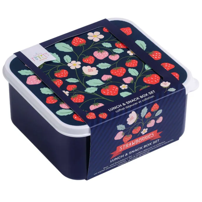 A Little Lovely Company Charlie Lunch & Snack Box strawberries