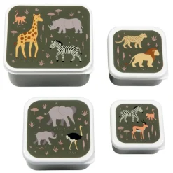 A Little Lovely Company Charlie Lunch & Snack Box savanna