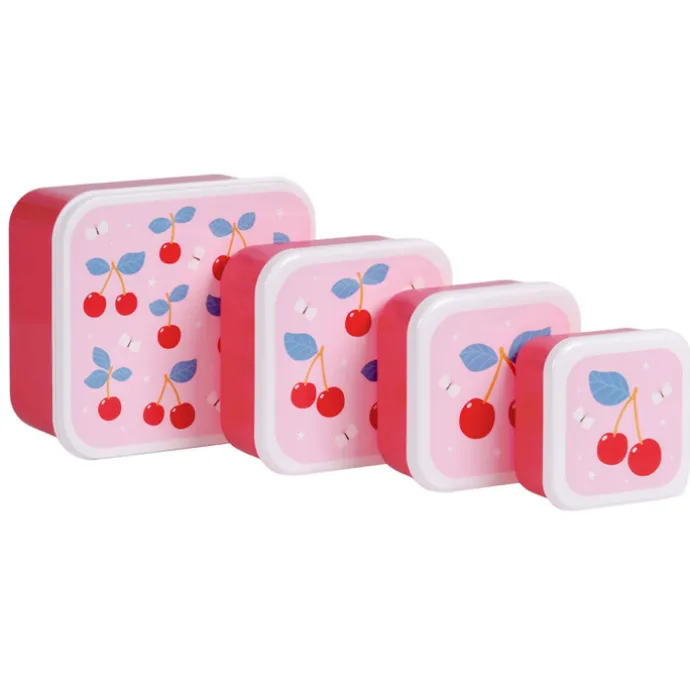 A Little Lovely Company Charlie Lunch & Snack Box cherries