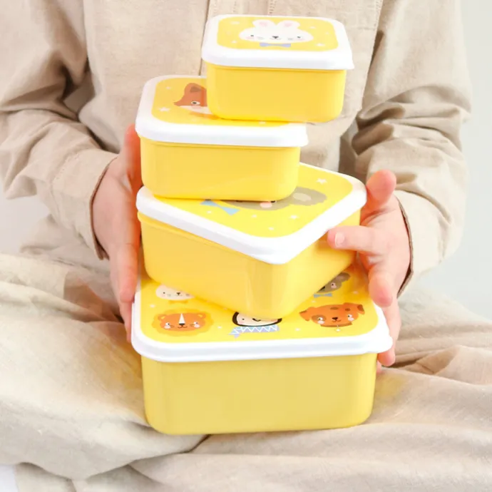 A Little Lovely Company Charlie Lunch & Snack Box animal friends