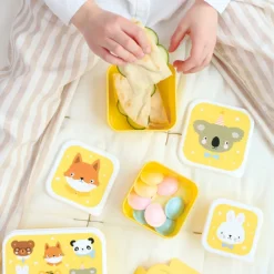 A Little Lovely Company Charlie Lunch & Snack Box animal friends