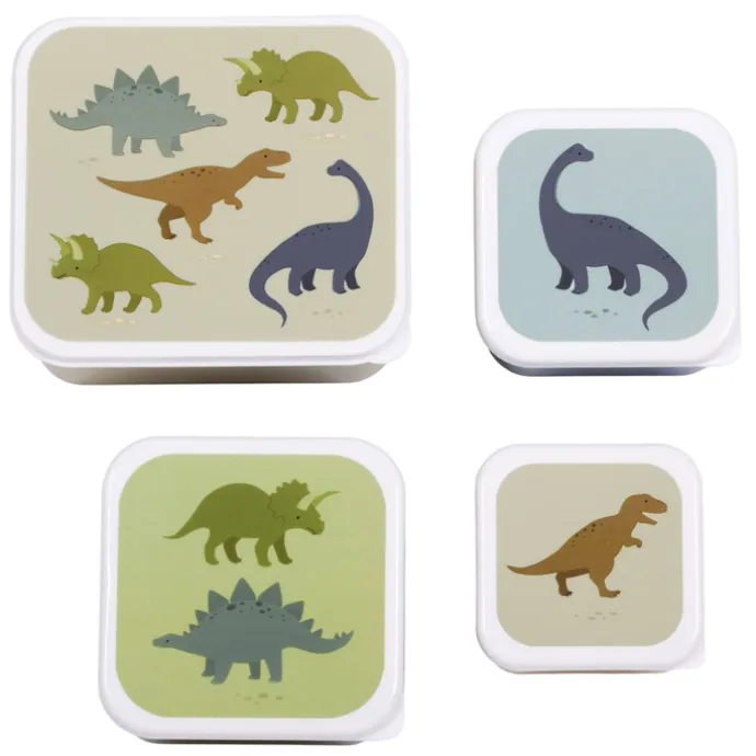 A Little Lovely Company Charlie Lunch & Snack Box dinosaurs