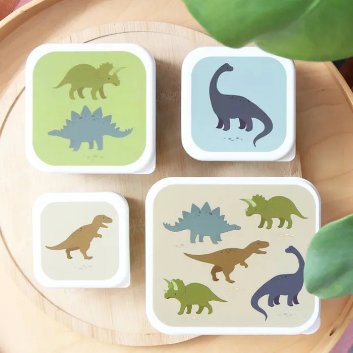 A Little Lovely Company Charlie Lunch & Snack Box dinosaurs