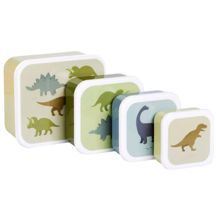A Little Lovely Company Charlie Lunch & Snack Box dinosaurs