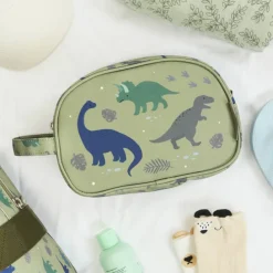 A Little Lovely Company Jules Toiletry Bag dinosaurs