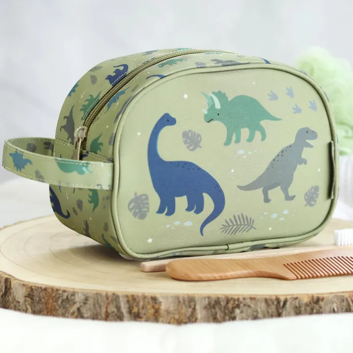 A Little Lovely Company Jules Toiletry Bag dinosaurs