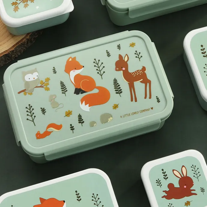 A Little Lovely Company Robin Bento Lunchbox forest friends