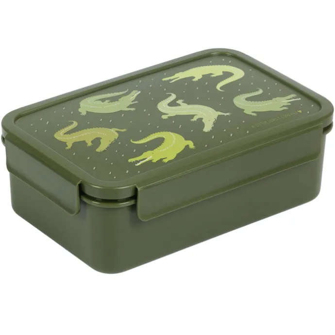 A Little Lovely Company Robin Bento Lunchbox crocodiles