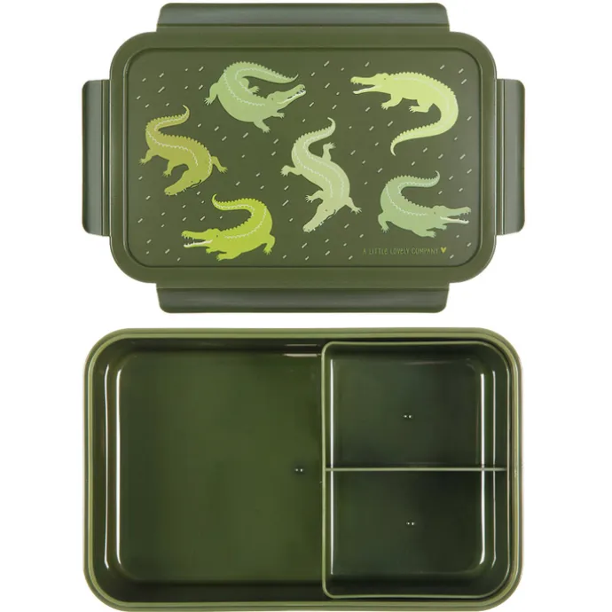 A Little Lovely Company Robin Bento Lunchbox crocodiles