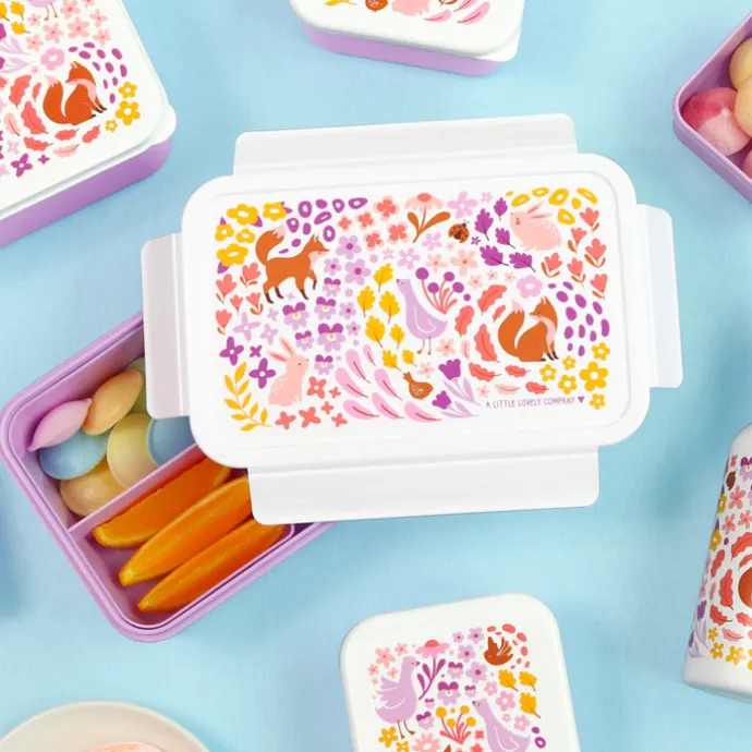 A Little Lovely Company Robin Bento Lunchbox flower garden