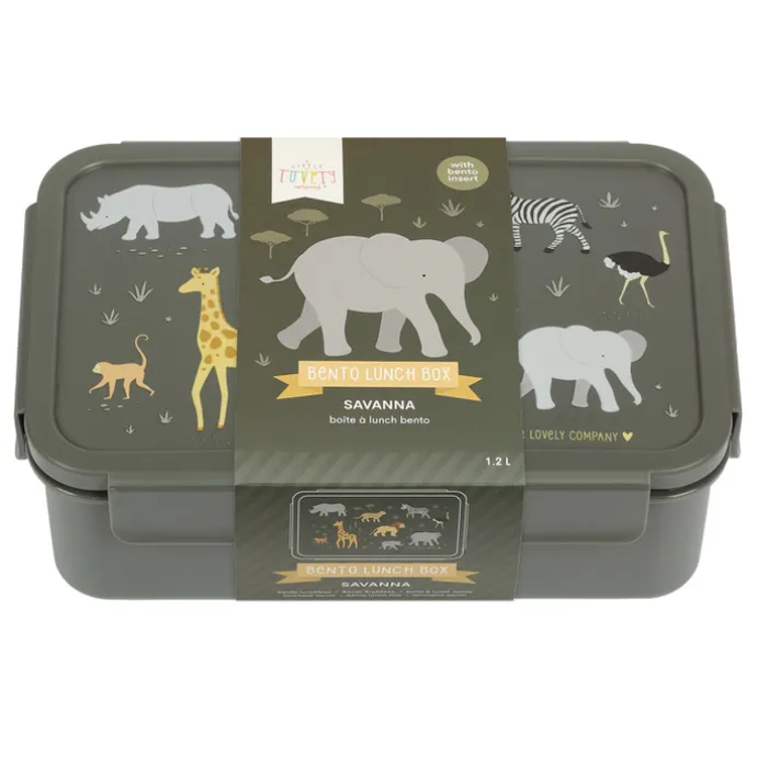 A Little Lovely Company Robin Bento Lunchbox savanna