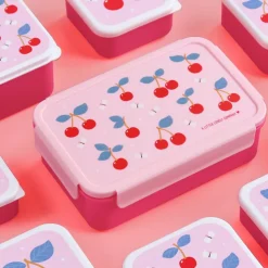 A Little Lovely Company Robin Bento Lunchbox cherries