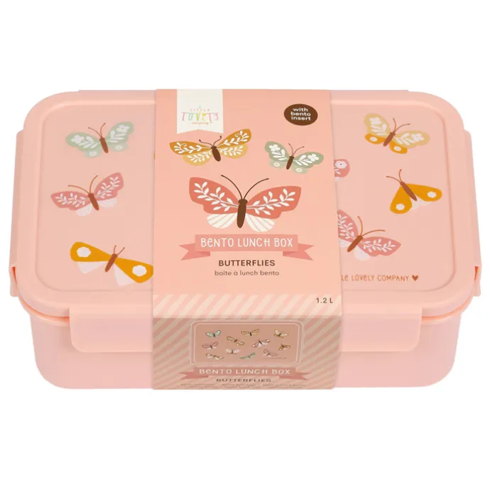 A Little Lovely Company Robin Bento Lunchbox butterflies