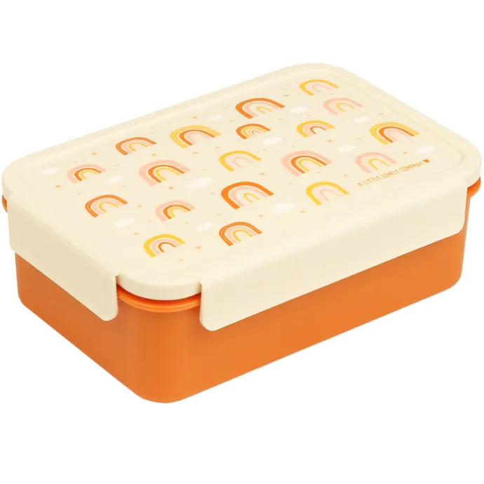 A Little Lovely Company Robin Bento Lunchbox rainbows