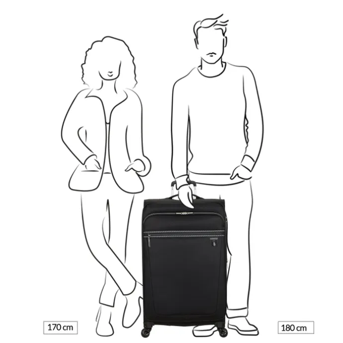 American Tourister Aerospin Spinner L Exp black