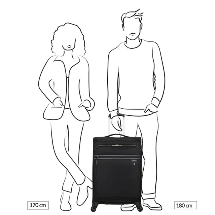 American Tourister Aerospin Spinner M Exp stone basalt
