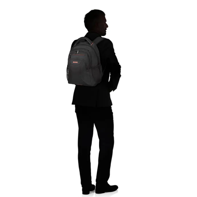 American Tourister At Work Laptop Backpack 13.3"-14.1" black/orange