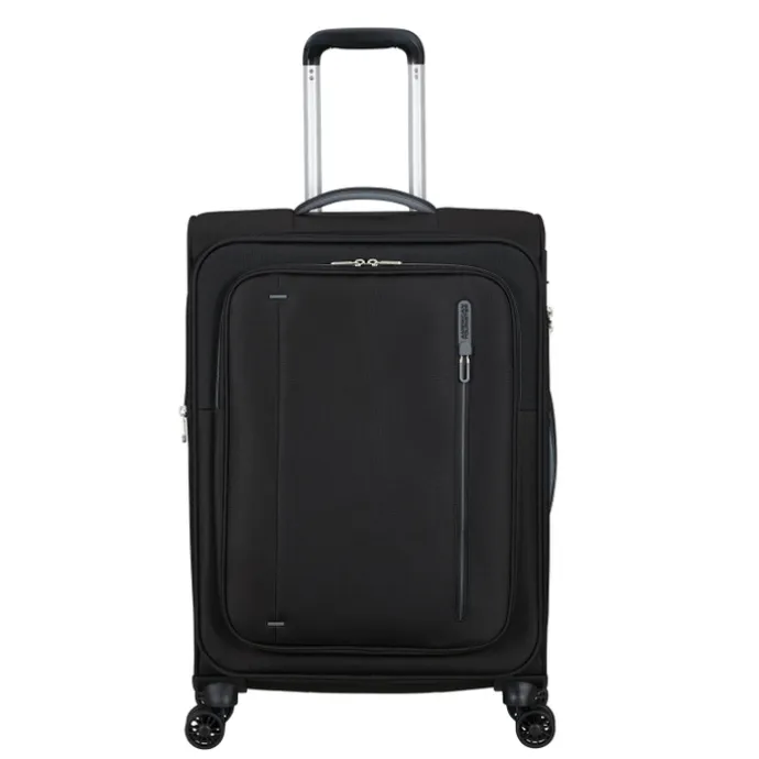 American Tourister Cloudrider Spinner M Expandable TSA jet black