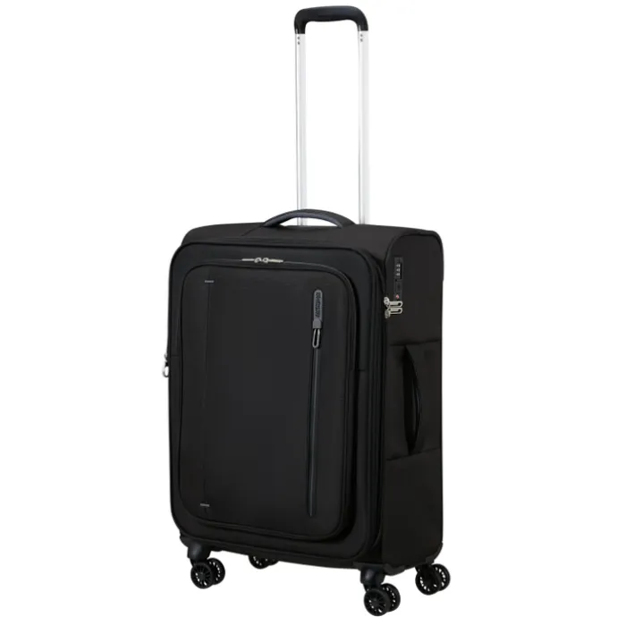 American Tourister Cloudrider Spinner M Expandable TSA jet black