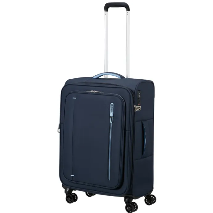 American Tourister Cloudrider Spinner M Expandable TSA sky navy