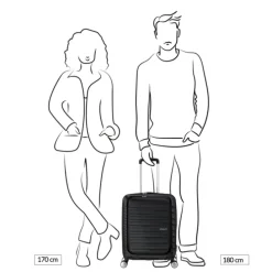 American Tourister Flashline Spin. 55/20 Frontloader Cabin Trolley sky silver