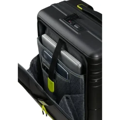 American Tourister Hello Cabin Spinner 55 EXP Coated black/lime