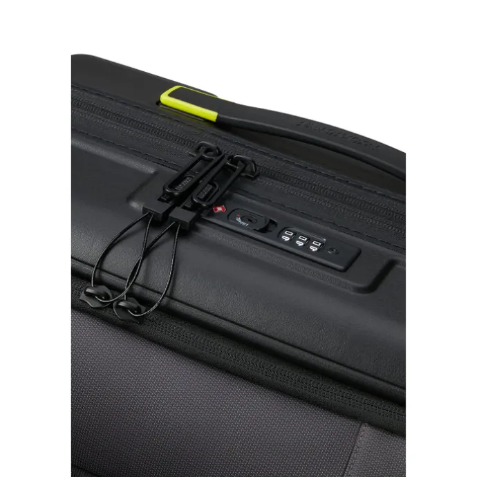 American Tourister Hello Cabin Spinner 55 EXP Coated black/lime