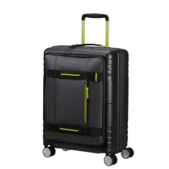 American Tourister Hello Cabin Spinner 55 EXP Coated black/lime