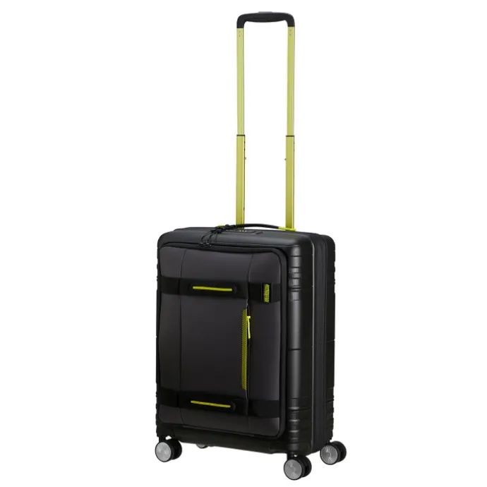 American Tourister Hello Cabin Spinner 55 EXP Coated black/lime