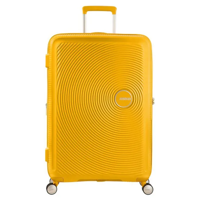 American Tourister Soundbox Spinner 77 Expandable golden yellow