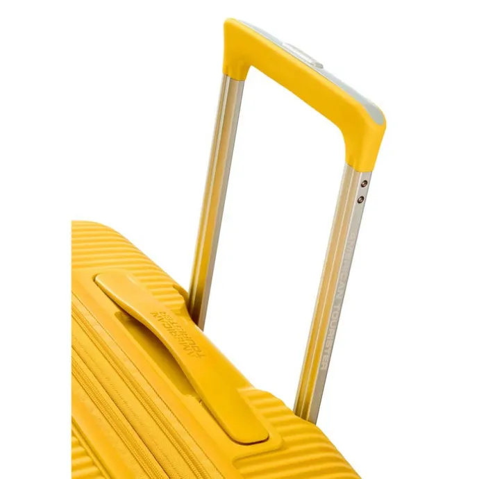 American Tourister Soundbox Spinner 77 Expandable golden yellow