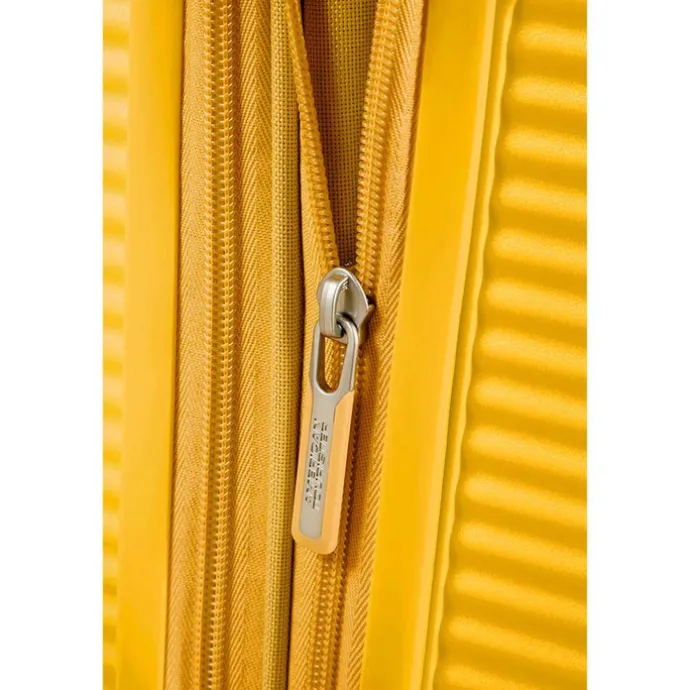 American Tourister Soundbox Spinner 77 Expandable golden yellow