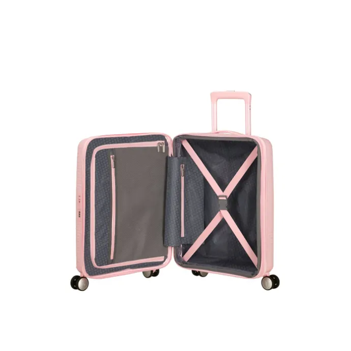 American Tourister Soundbox Spinner 55/20 TSA Expandable pastel pink