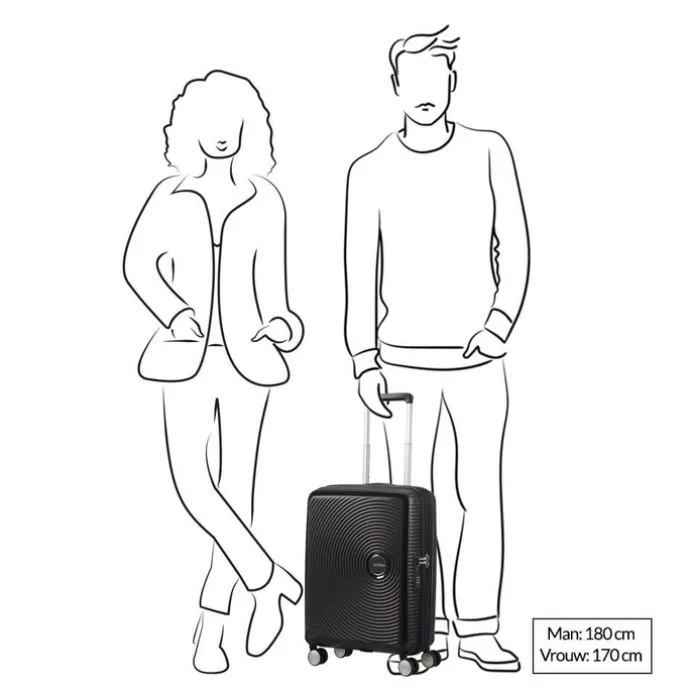 American Tourister Soundbox Spinner 55 Expandable bass black