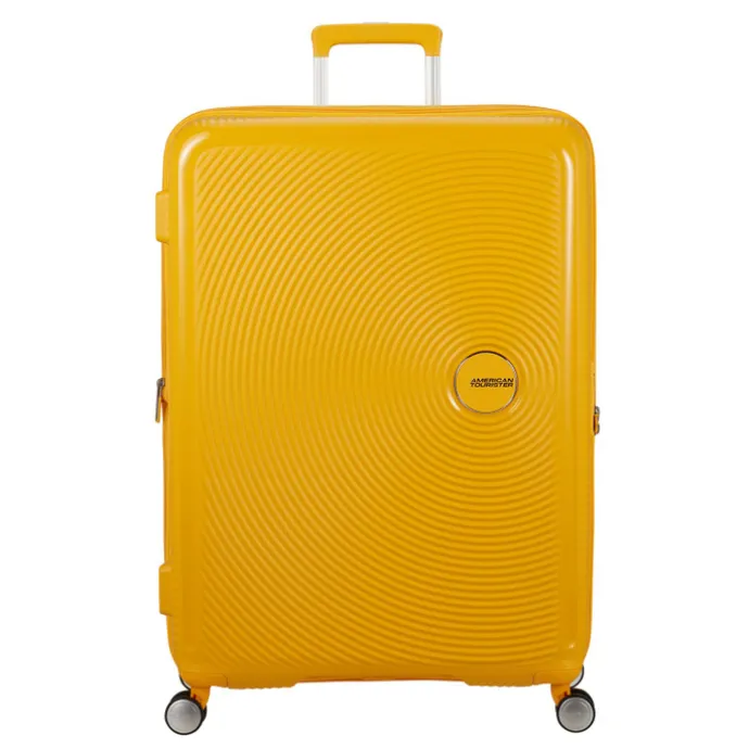 American Tourister Soundbox Spinner 80/30 TSA Expandable golden yellow