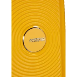 American Tourister Soundbox Spinner 80/30 TSA Expandable golden yellow