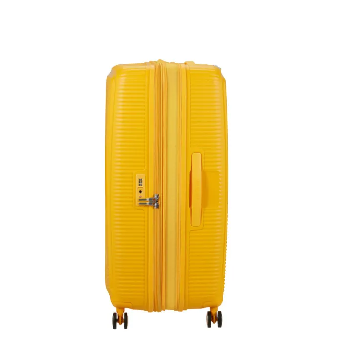 American Tourister Soundbox Spinner 80/30 TSA Expandable golden yellow