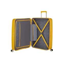 American Tourister Soundbox Spinner 80/30 TSA Expandable golden yellow