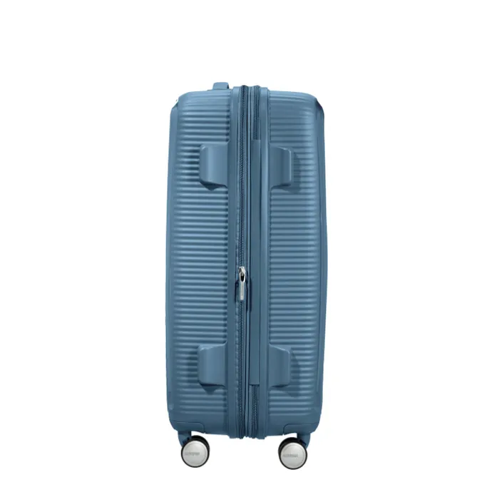 American Tourister Soundbox Spinner 77 Expandable stone blue