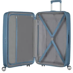 American Tourister Soundbox Spinner 77 Expandable stone blue