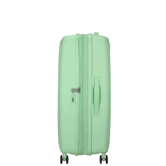 American Tourister Soundbox Spinner 77/28 TSA Expandable pastel green
