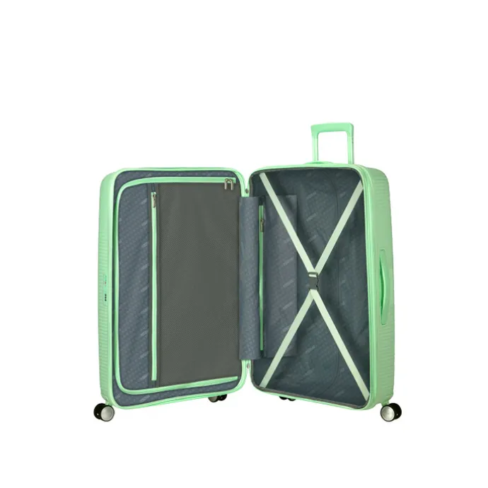 American Tourister Soundbox Spinner 77/28 TSA Expandable pastel green