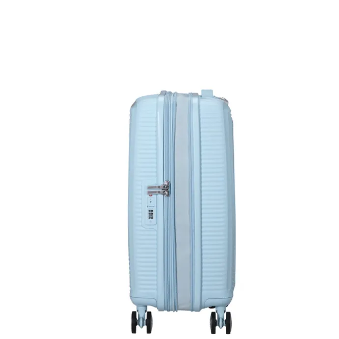 American Tourister Soundbox Spinner 55/20 TSA Expandable pastel blue