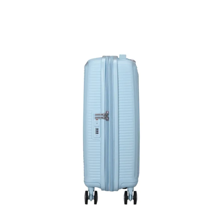 American Tourister Soundbox Spinner 55/20 TSA Expandable pastel blue