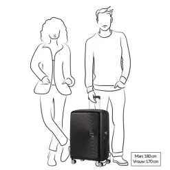 American Tourister Soundbox Spinner 67 Expandable golden yellow