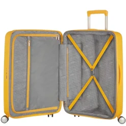 American Tourister Soundbox Spinner 67 Expandable golden yellow
