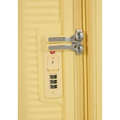 American Tourister Soundbox Spinner 55/20 TSA Expandable pastel yellow