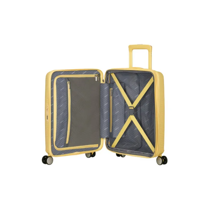 American Tourister Soundbox Spinner 55/20 TSA Expandable pastel yellow